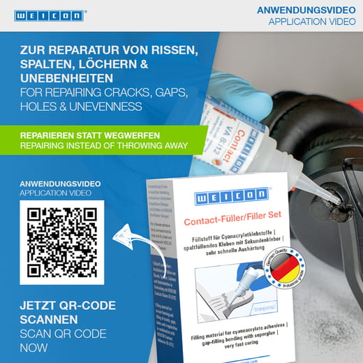 WEICON Contact-Füller Set – Anwendung WEICON Contact-Füller Set – Anwendung