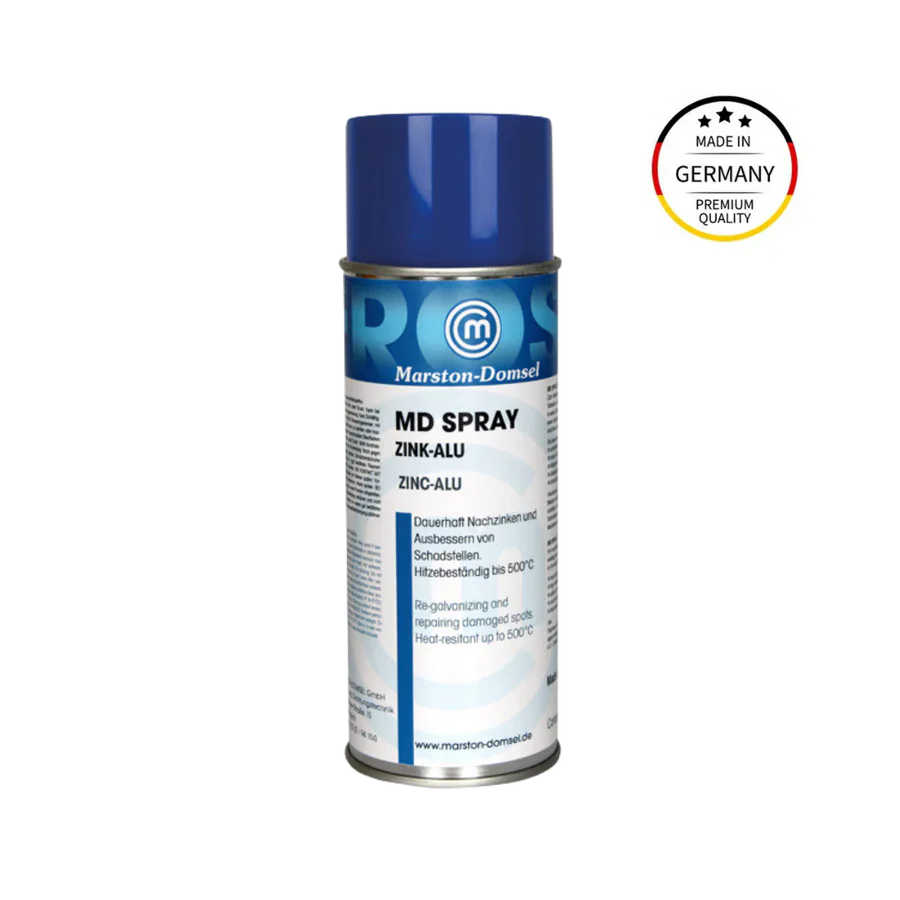 MD Zink-Alu-Spray - Zink-Alu-Korrosionsschutzspray - farbgleiche Verzinkung & Korrosionsschutz bis +600 °C - 400 ml Spraydose