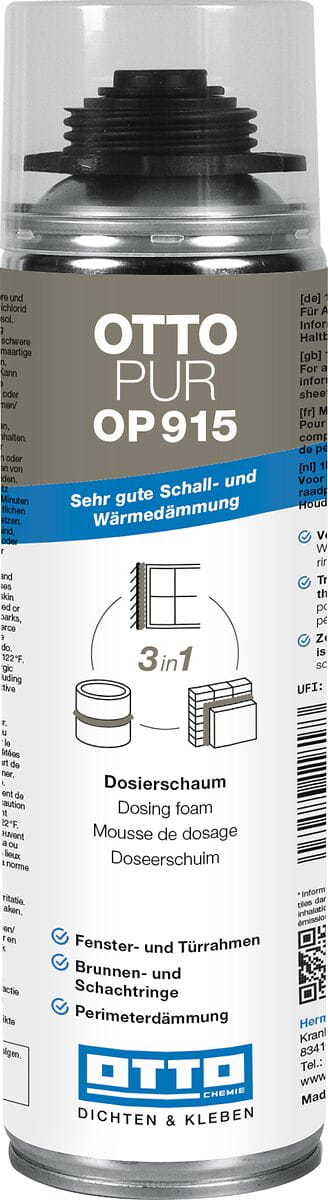 OTTOPUR OP 915 - Der 3in1 Dosierschaum mit sehr guter Schall- und Wärmedämmung OTTOPUR OP 915 - Der 3in1 Dosierschaum mit sehr guter Schall- und Wärmedämmung
