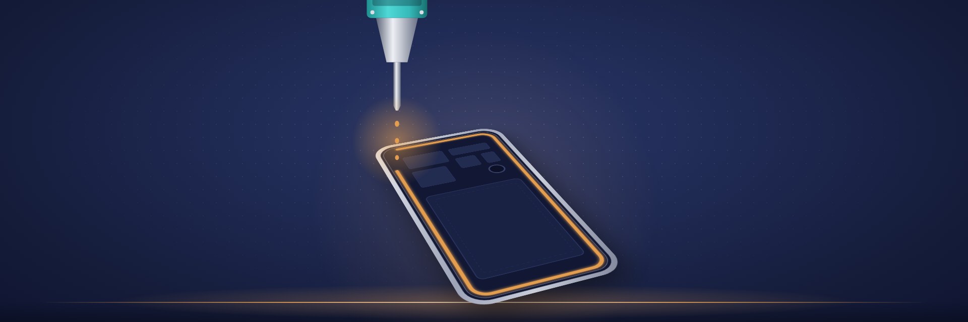 Smartphone-Rahmen kleben