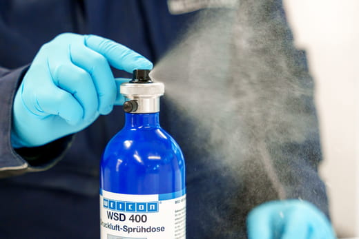 WEICON WSD 400 Druckluft-Sprühdose – Anwendung