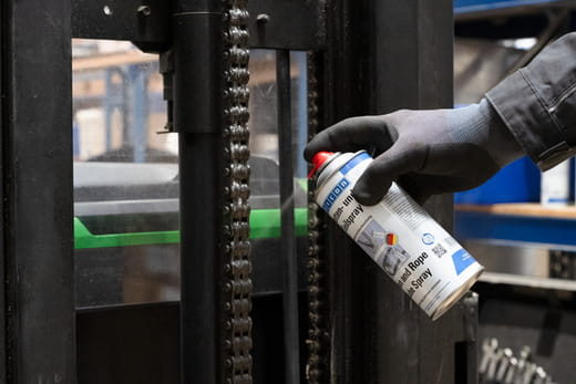 WEICON Ketten- und Seilspray – Anwendung