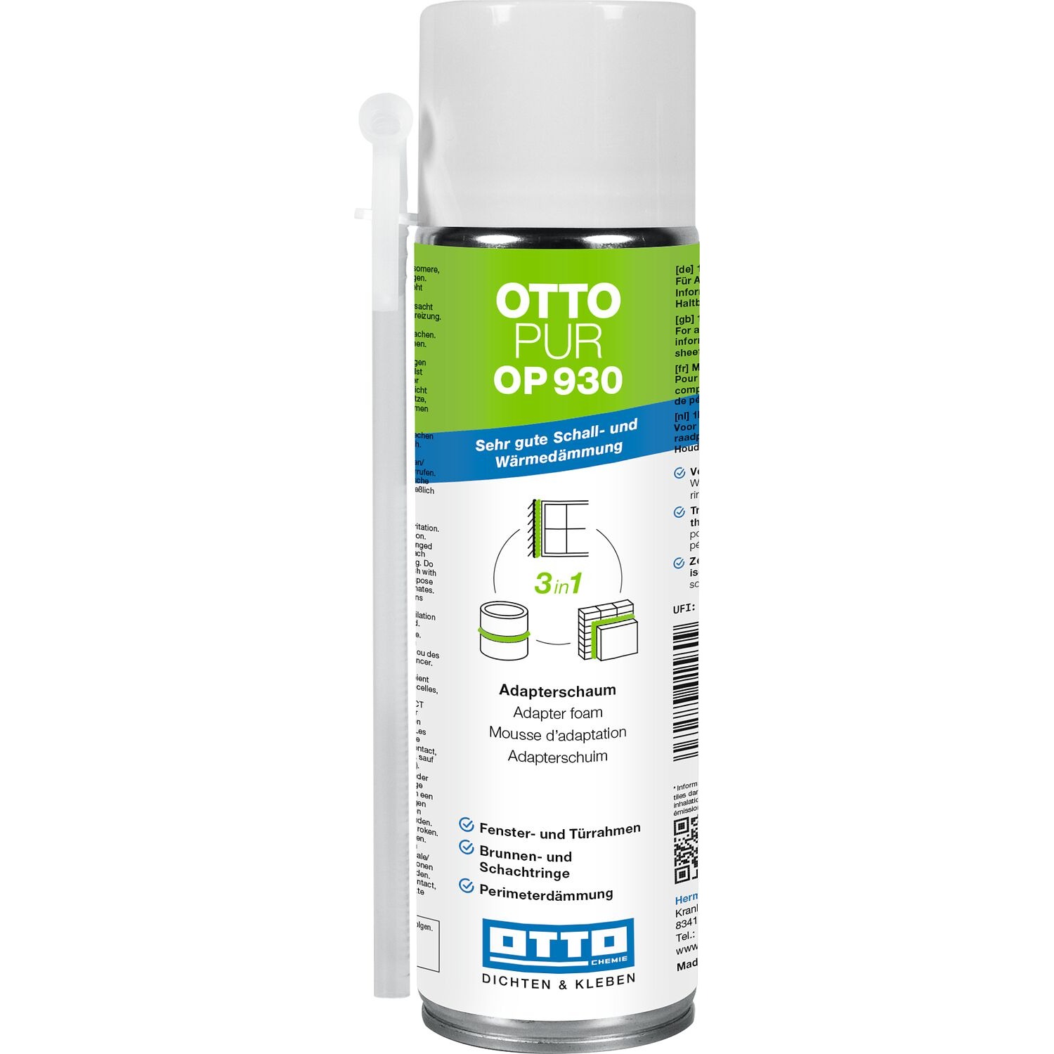 OTTOPUR OP 930 - Der 3in1 Adapterschaum mit sehr guter Schall- und Wärmedämmung