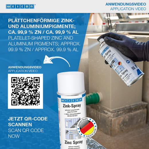 WEICON Zink-Spray – Anwendung WEICON Zink-Spray – Anwendung