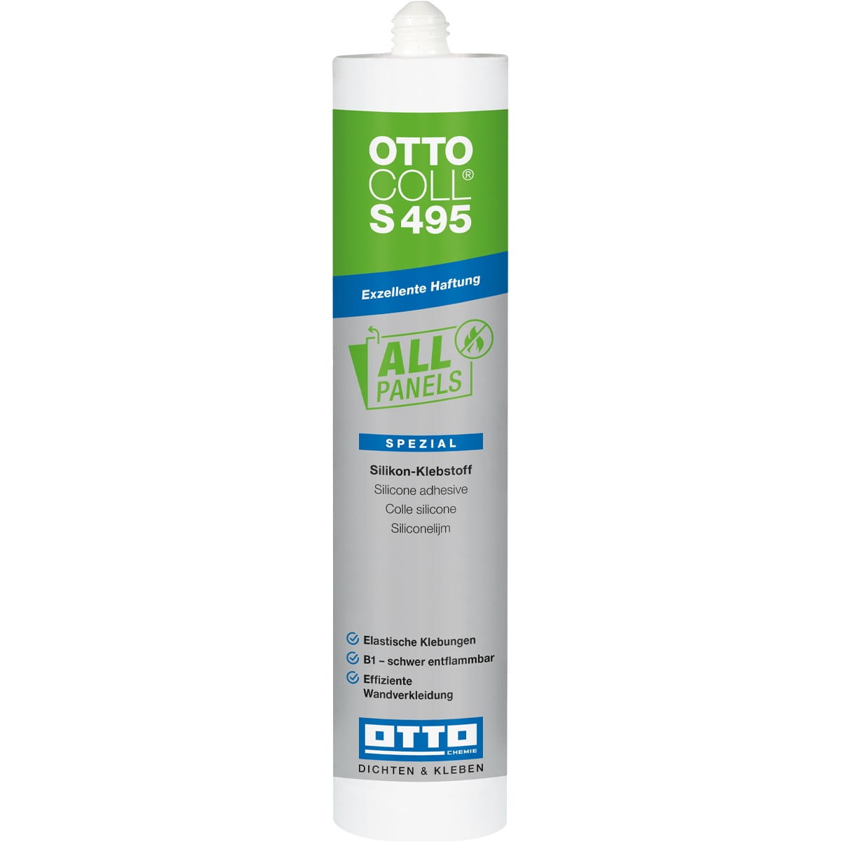 OTTOCOLL® S 495 - Der Silikon-Klebstoff für Paneele OTTOCOLL® S 495 - Der Silikon-Klebstoff für Paneele