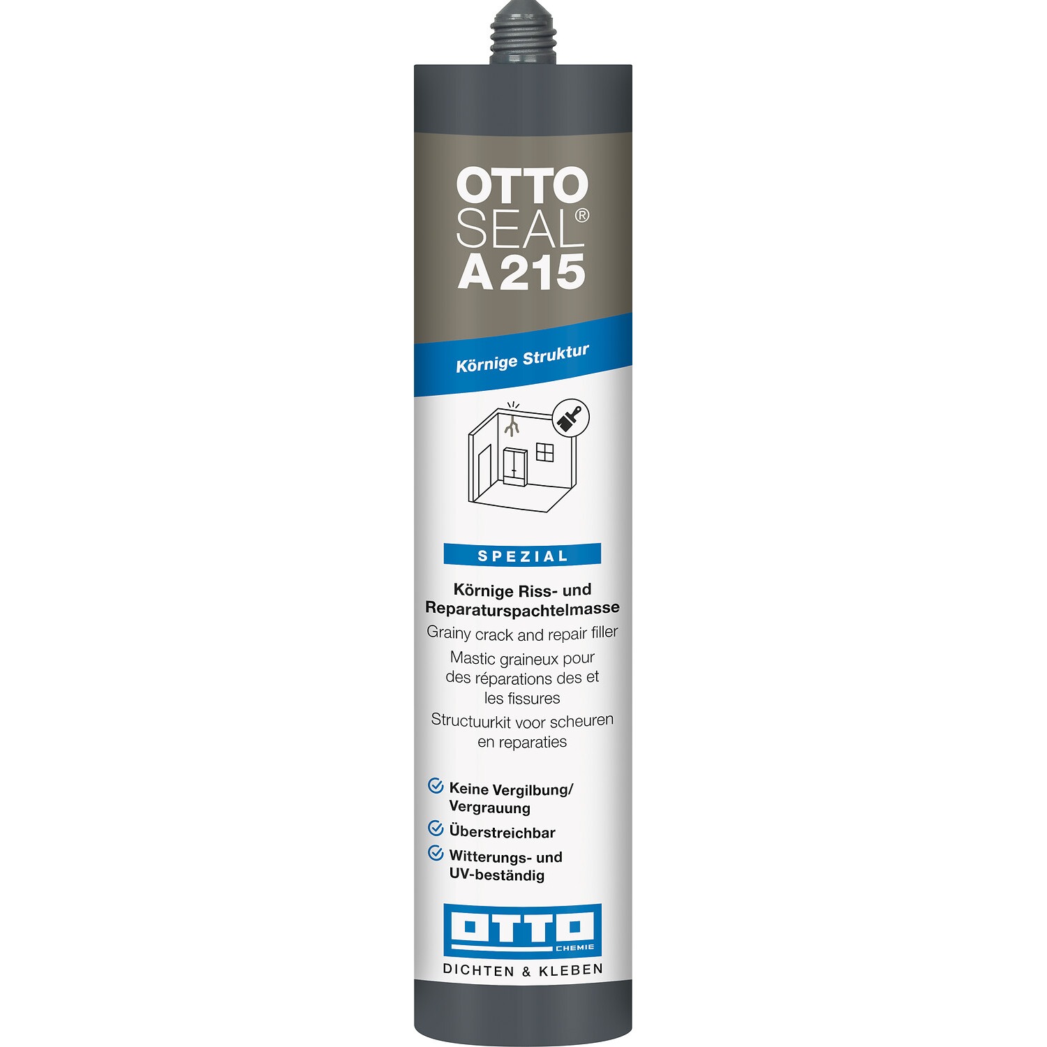 OTTOSEAL® A 215 - Die körnige Riss- und Reparaturspachtelmasse OTTOSEAL® A 215 - Die körnige Riss- und Reparaturspachtelmasse