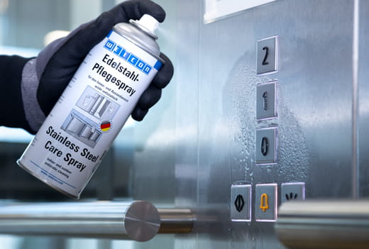 WEICON Edelstahlpflege-Spray – Anwendung