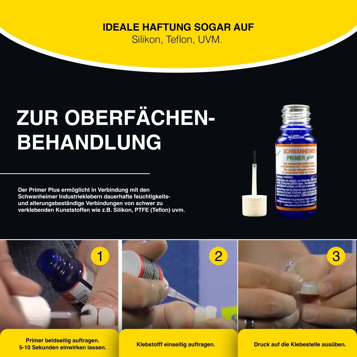 Schwanheimer XXL Klebstoff Koffer 8-Teilig (für professionelle Reparaturen & Montagen jeder Art) - hitzebeständig & wasserfest - extra starkes lösungsmittelfreies Industriekleber Reparatur Set im Koffer für Glas, Metall, Holz, Teflon, Silikon, PE, PP uvm.